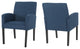 Fairy Contemporary Fabric Dining Chairs, Set of 2, Navy