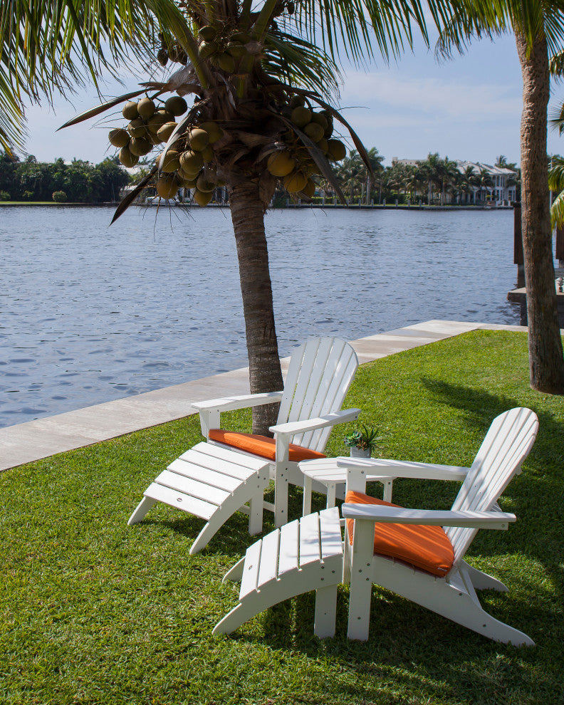 Polywood South Beach Adirondack 5-Piece Set, Mahogany