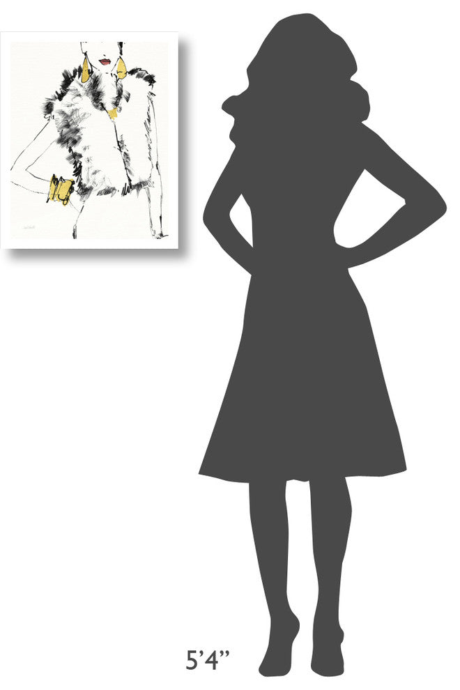 "Fashion Strokes IV no Splatter" Digital Paper Print by Anne Tavoletti, 18"x22"