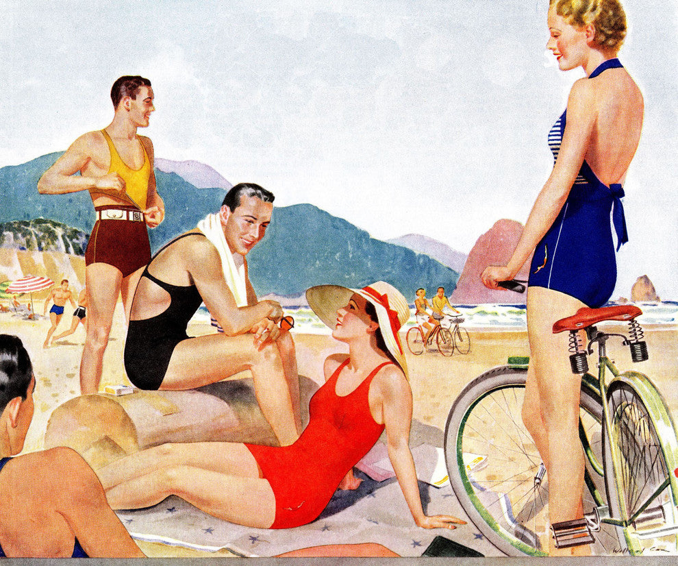 "Beach Pals" Painting Print on Wrapped Canvas
