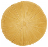Mustard Tufted Round Throw Pillow