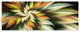 Exotic Brown Fractal Spiral Flower, Abstract Canvas Art Print, 70"x28", 6 Panels