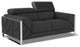 Trento Genuine Italian Leather Modern Loveseat Dark Gray