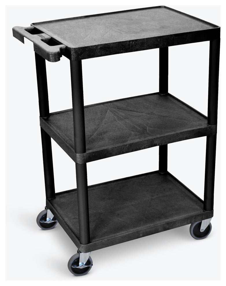 Luxor 3-Shelf Black Cart