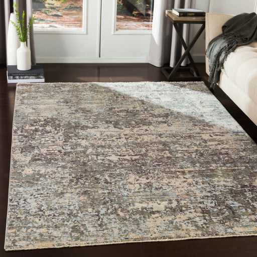 Surya Presidential PDT-2304 3'3"x5' Rug, Gray/Ivory/Butter/Pale Blue/Blue/Lime