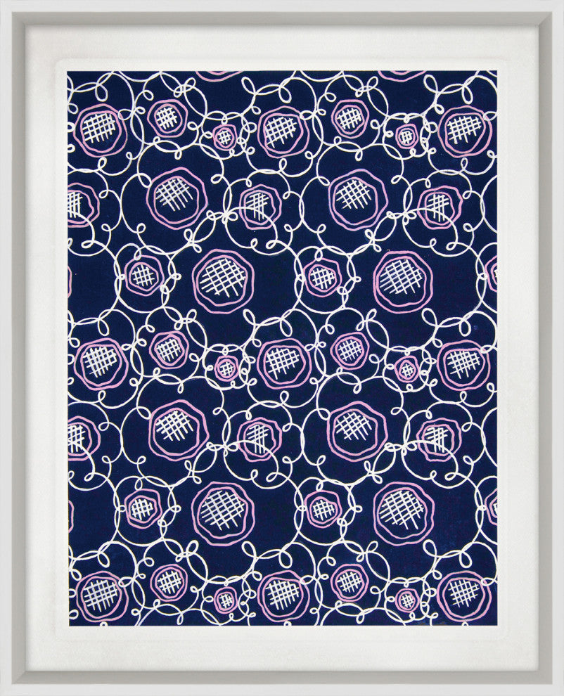 Bermuda Pink And Navy 4, Giclee Reproduction Artwork