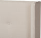 Brooklyn Mid-Century Walnut Wood Beige Fabric Full Size Platform Bed