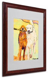 'Stick with Me' Matted Framed Canvas Art by Pat Saunders-White