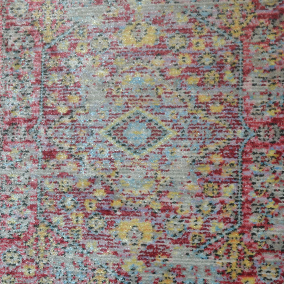 Machine Made Polyester Durable Indoor Outdoor Washable Oriental Pattern Footmat