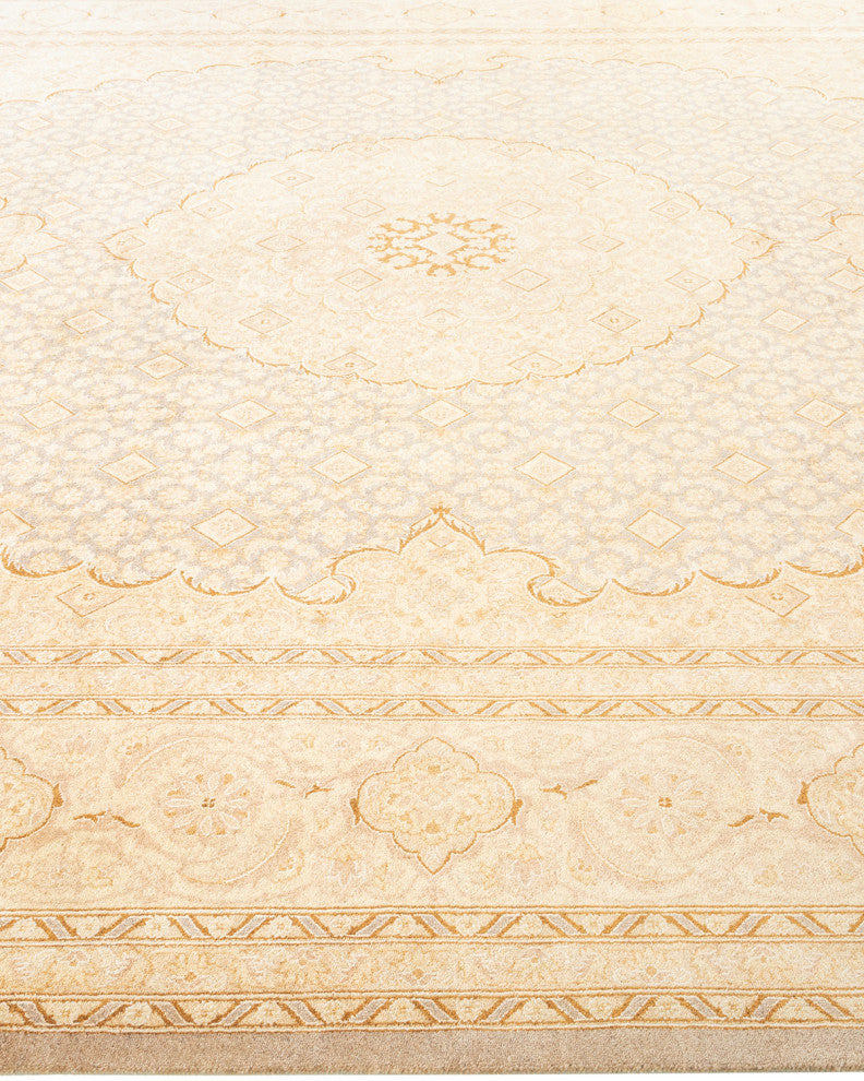 Effat, One-of-a-Kind Hand-Knotted Area Rug Ivory, 9'3"x12'3"