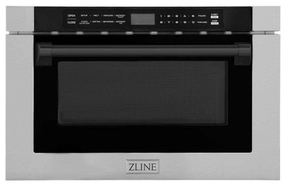 ZLINE Microwave Drawer s, Stainless and Matte Black MWDZ-1-H-30-MB