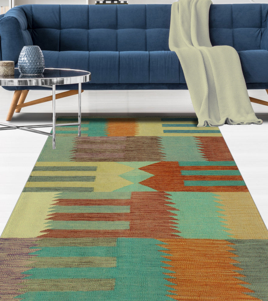 Winchester Kilim Pari Rust/Brown Rug, 3'3x4'10
