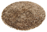 Iris Contemporary Area Rug, Brown, 7'9" Round