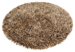 Iris Contemporary Area Rug, Brown, 7'9" Round