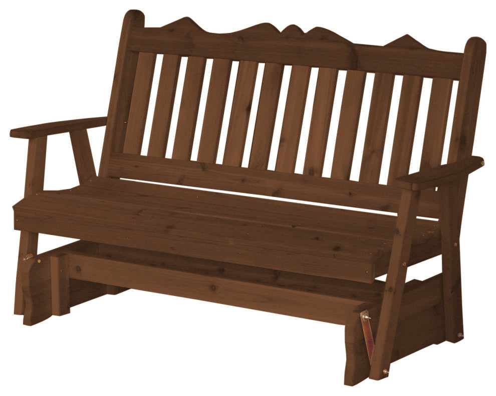 Cedar Royal English Glider, Mushroom Stain, 6 Foot