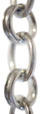 Brass Round Chandelier Chain, Various Finishes, Polished Nickel, W20