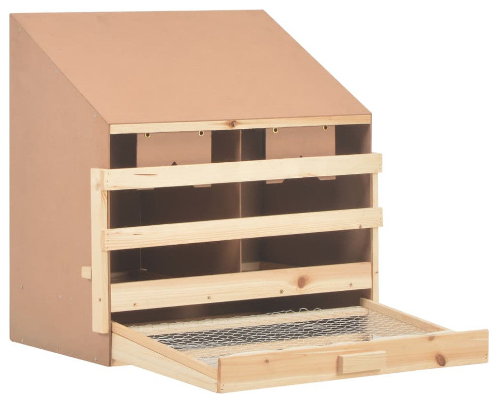 vidaXL Chicken Nesting Boxes 2 Compartments Hen Laying Nest Solid Wood Pine