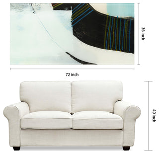 "Kabuki" Frameless Free Floatingtempered Glass Wall Art, A