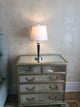 Pasargad Home Gloria Collection Chrome and Wood Table Lamp
