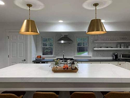 Farmhouse Drum Pendant Lamp Vintage Industrial Ceiling Pendant Light for Kitchen