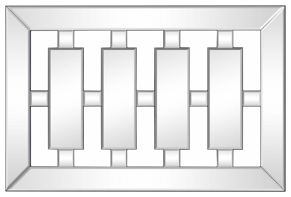 24" Clear Glass Framed Accent Mirror