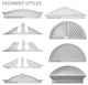 45 1/2"W x 14 3/4"H x 1 1/8"P Massive Emery Pediment