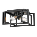 Tribeca Flush Mount, Black, Black Accents