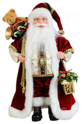 Teddy Bear And Lantern Santa