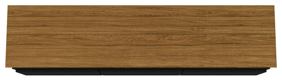 Yonkers 70.86 TV Stand in Black and Cinnamon