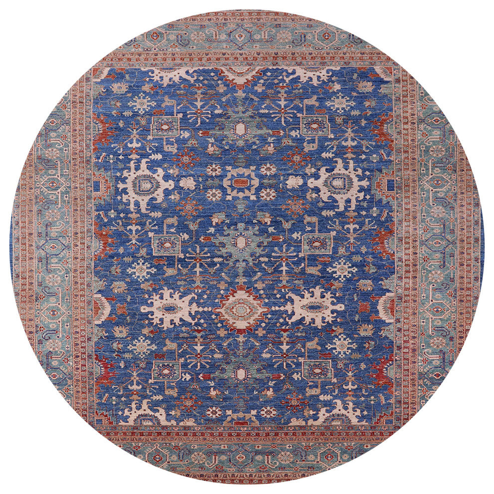 Ahgly Company Indoor Round Mid-Century Modern Area Rugs, 5' Round