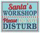 Midcentury Modern Santa's Workshop 16x20 Canvas Wall Art