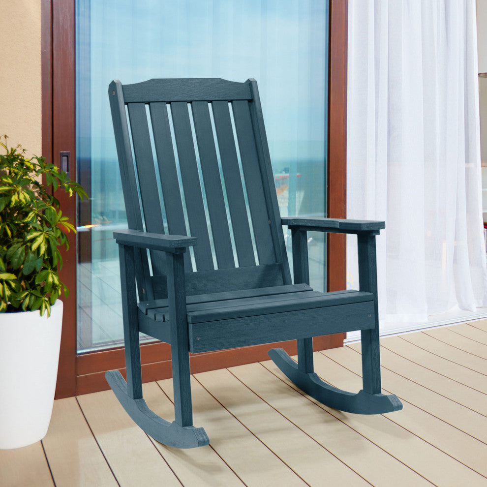 Linden Rocking Chair, Aquatic Blue