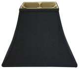 Royal Designs Square Bell Basic Lamp Shade, Black/Gold, 12x12x10.5