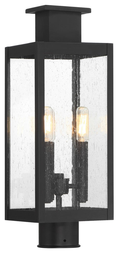 Ascott 3-Light Outdoor Post Lantern, Matte Black