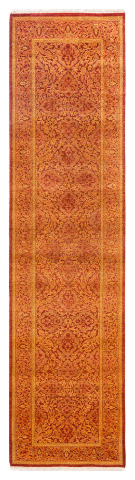 Mogul, One-of-a-Kind Hand-Knotted Area Rug Orange, 2'5"x9'5"