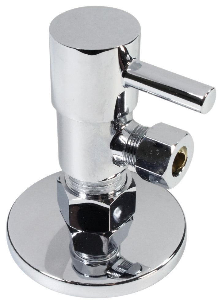 Brass P-Trap 1/4-Turn Lavatory Kit With Valves and Risers, Polished Chrome