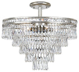 Crystorama 5264-OS-CL-MWP_CEILING, 7-Light Ceiling Mount, Olde Silver