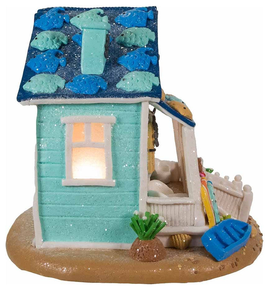 Kurt Adler 8" Gingerbread Beach House With C7 Bulb