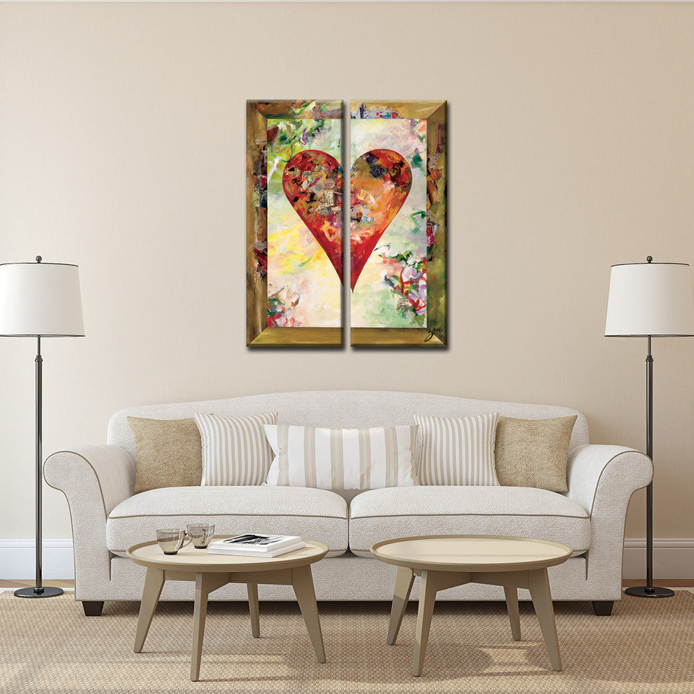 Heartwork "Connected3" 2-Piece Canvas Art Set, 40"x16"
