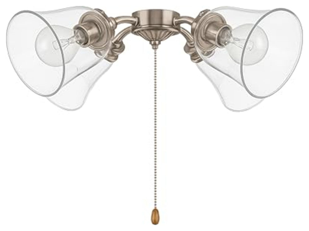23163-4 Replacement Clear Ceiling Fan Glsss Shade, 4 Pack.