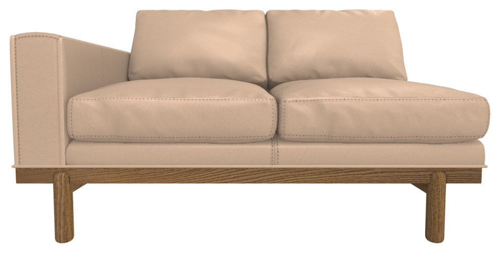 Cantor Left Arm Leather Sofa, Finish: Fawn, Leather: Marcona