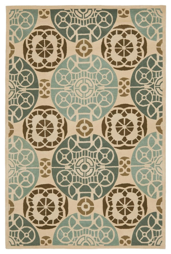 Safavieh Capri Cpr353A Beige, Blue Area Rug, 4'x6'