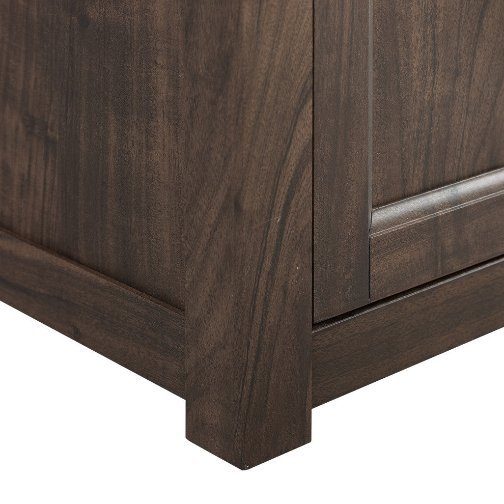 Camden 58" Corner TV Stand Dark Walnut