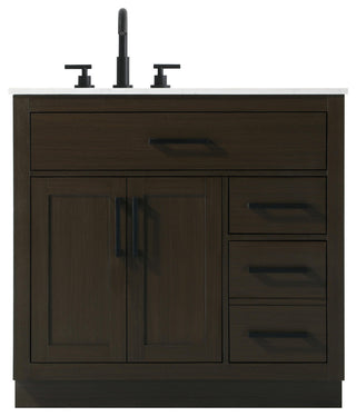 Home Living 36" Single Bathroom Vanity, Mocha Brown