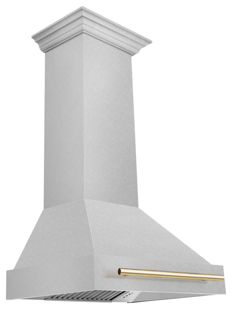ZLINE 30 In. Autograph Wall Mount Hood, DuraSnow With DuraSnow, 8654SNZ-30-G