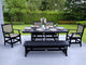 LuXeo Tuscany Woven Rattan Dining Set, Black, 6-Piece