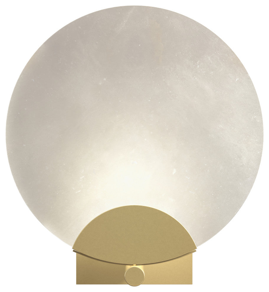 Callisto 1-Light Sconce Modern Brass Alabaster