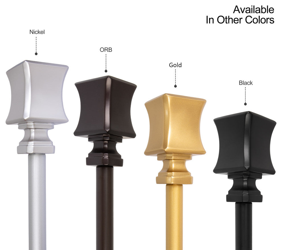 UTOPIA ALLEY 3/4 Inch Curtain Rod - Curtain Rods For Windows, Gold, 28"-48"