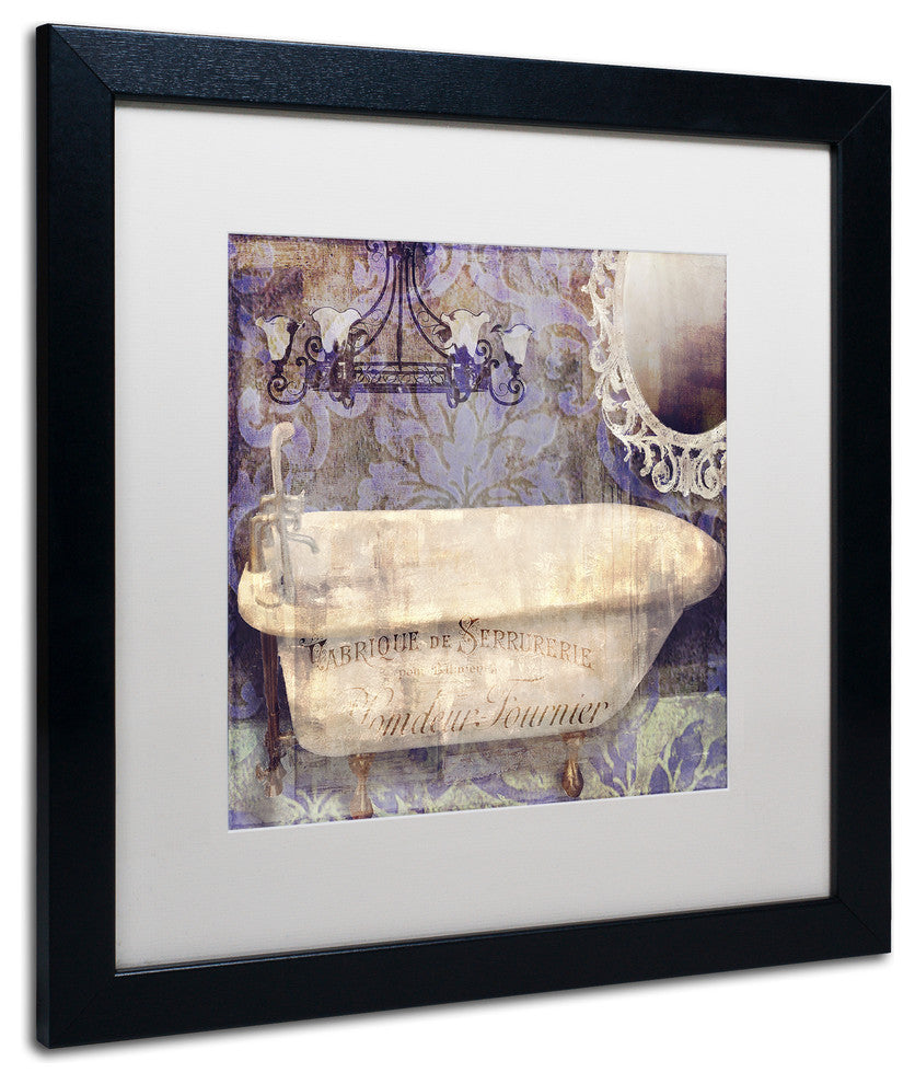 Color Bakery 'Le Bain Paris II' Art, Black Frame, White Matte, 16"x16"