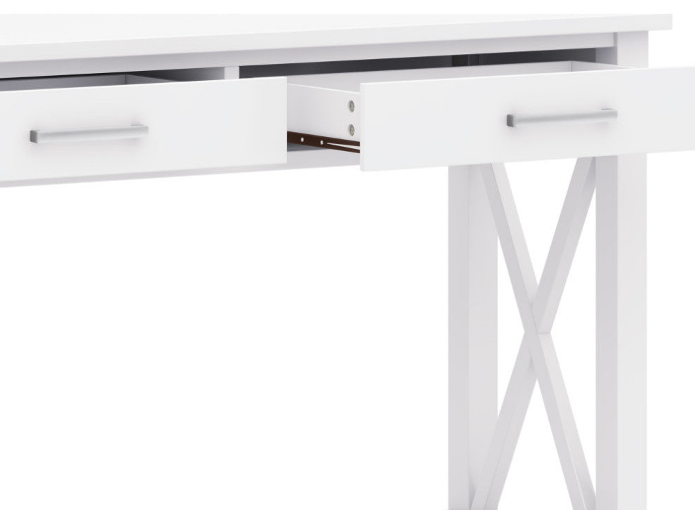 Kitchener Solid Wood 47" Contemporary Console Sofa Table, White